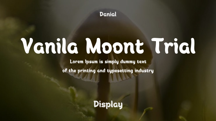 Vanila Moont Trial Font