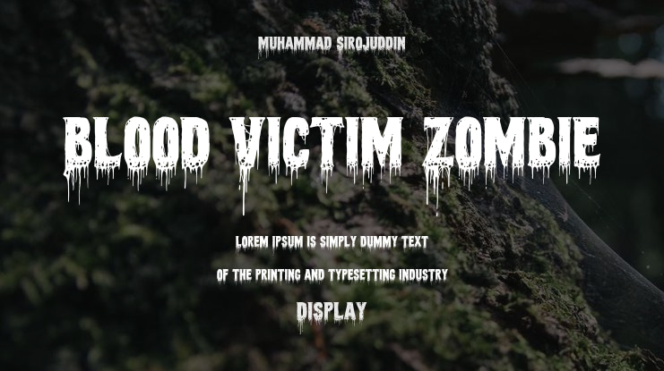 Blood Victim Zombie Font