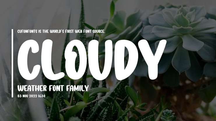 Cloudy Weather Font