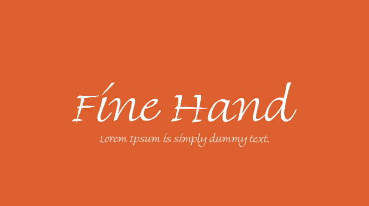 Fine Hand Font