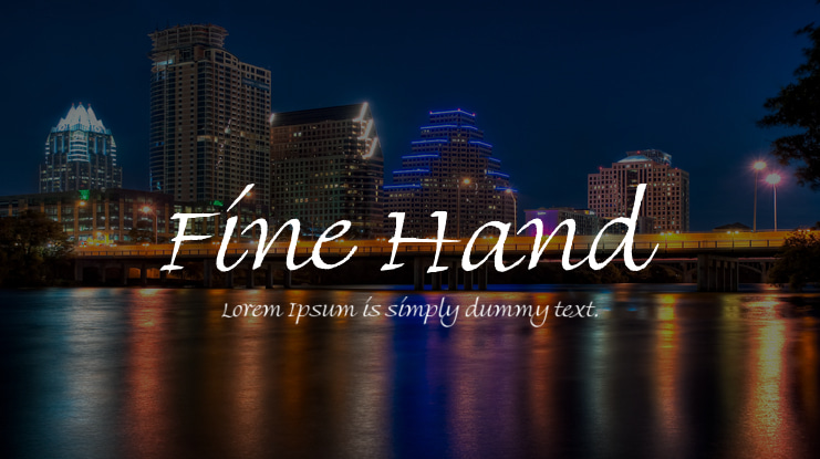 Fine Hand Font