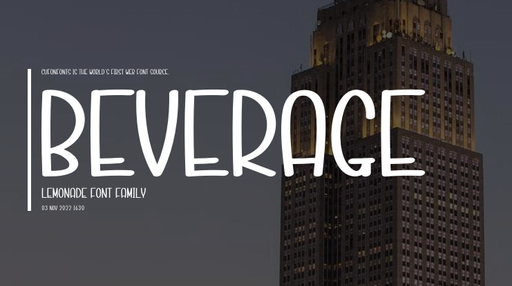 Beverage Lemonade Font