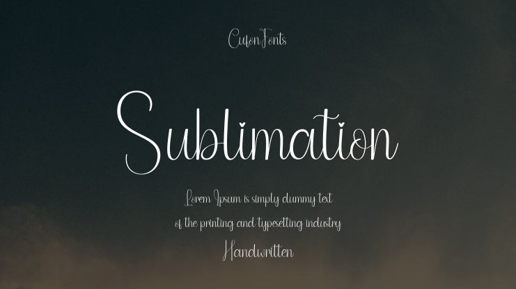 Sublimation Font