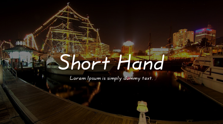 Short Hand Font
