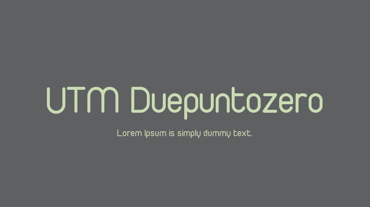 UTM Duepuntozero Font