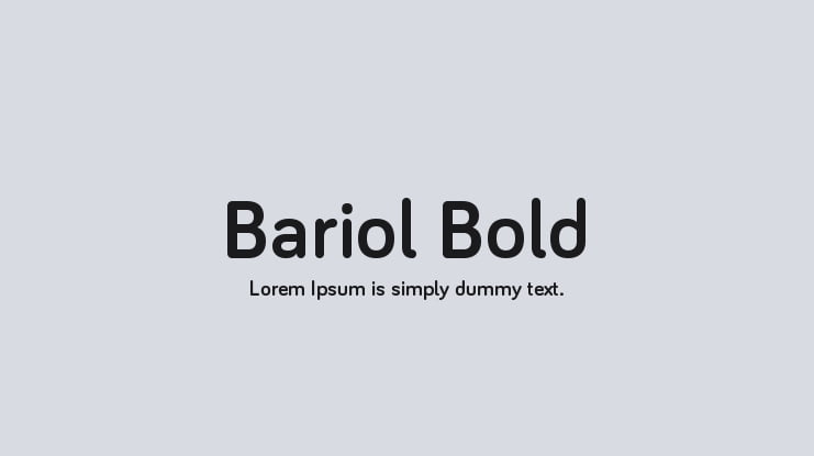 Bariol Bold Font