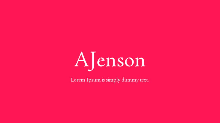 AJenson Font Family