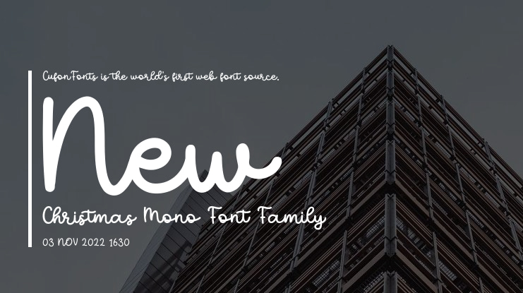 New Christmas Mono Font