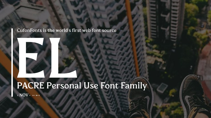 EL PACRE Personal Use Font