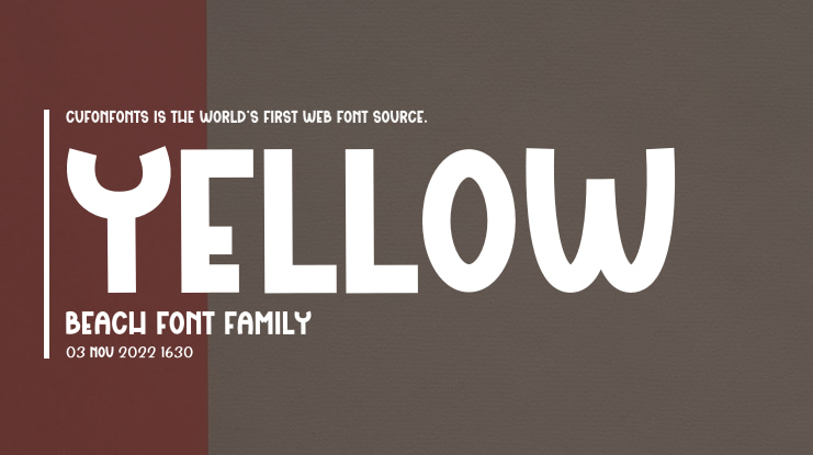 Yellow Beach Font