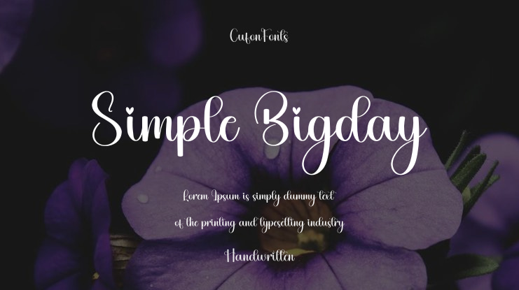 Simple Bigday Font