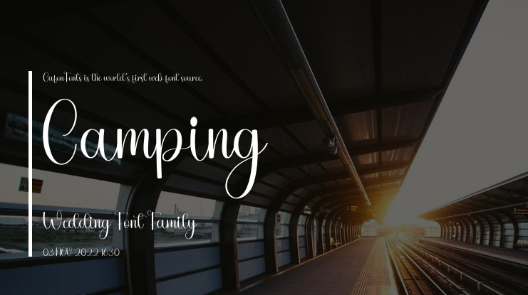 Camping Wedding Font