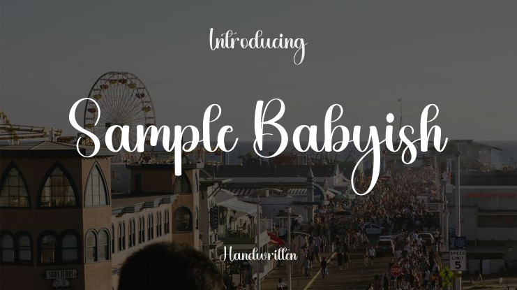 Sample Babyish Font
