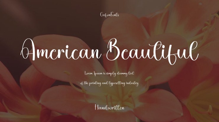 American Beautiful Font