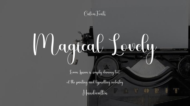 Magical Lovely Font