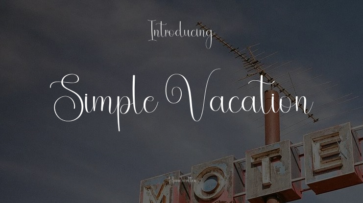 Simple Vacation Font