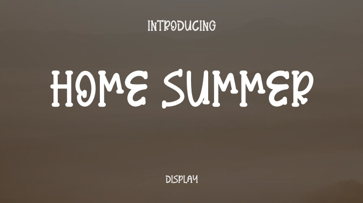 Home Summer Font