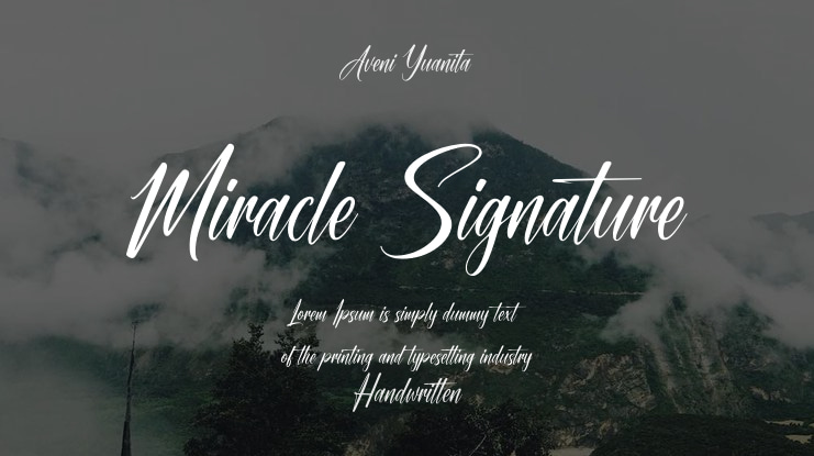 Miracle Signature Font