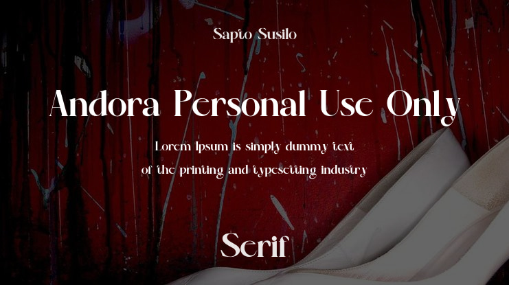 Andora Personal Use Only Font