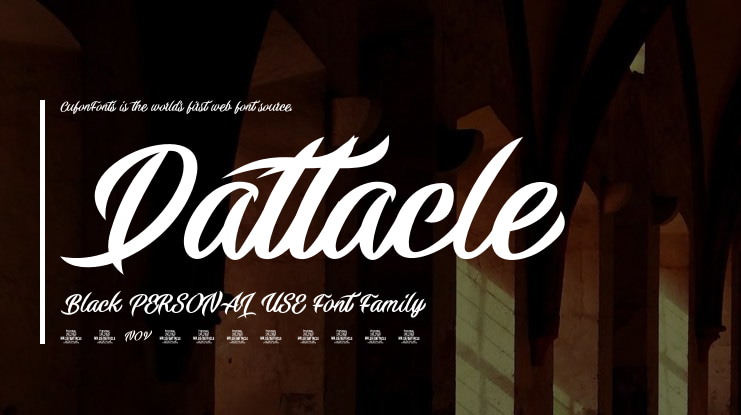 Dattacle Black PERSONAL USE Font Family