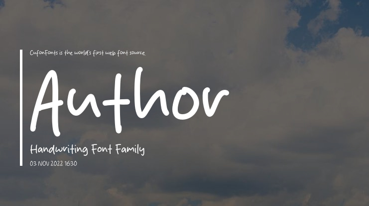 Author Handwriting Font