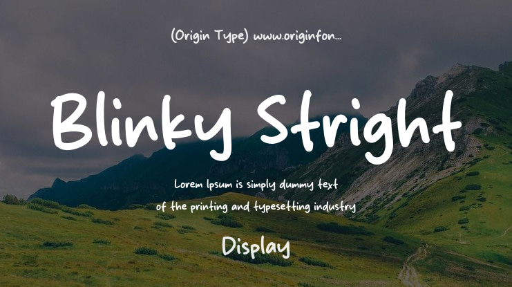 Blinky Stright Font