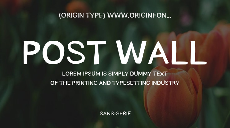 Post Wall Font