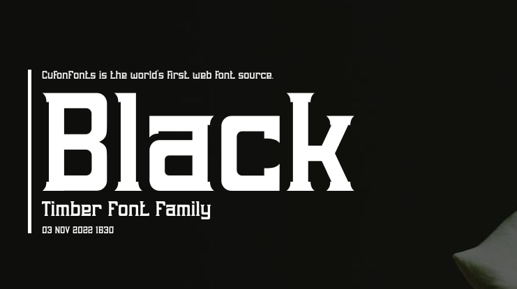 Black Timber Font
