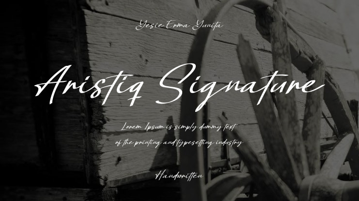 Aristiq Signature Font