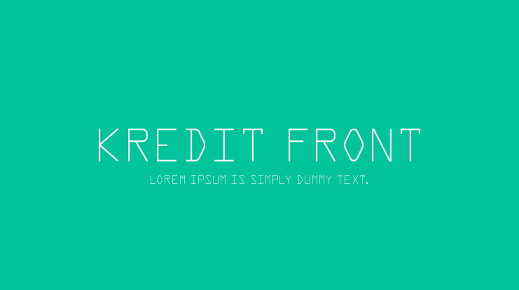 Kredit Front Font
