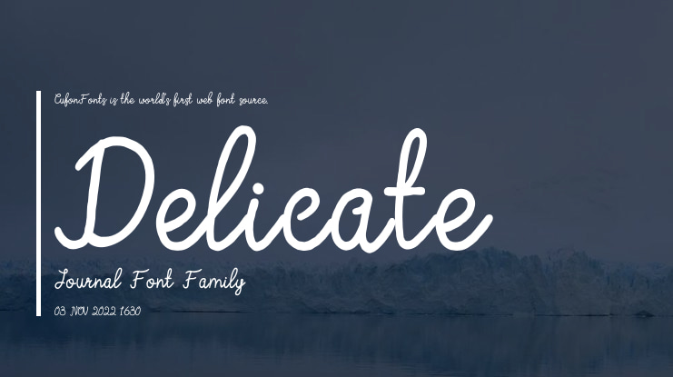 Delicate Journal Font