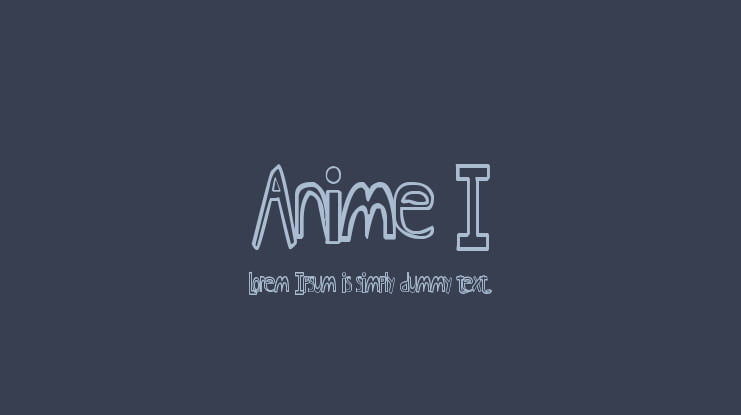 Anime I Font