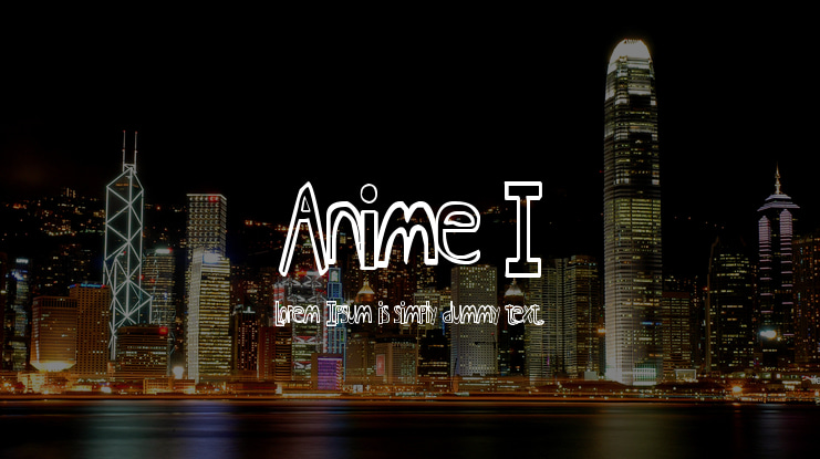 Anime I Font