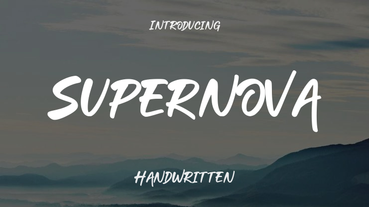 Supernova Font