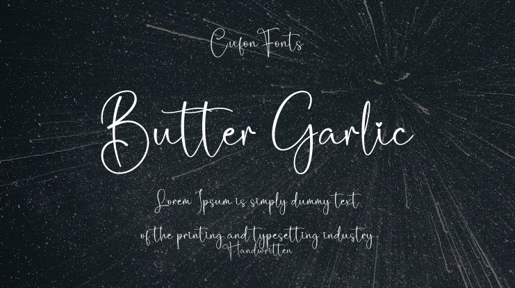 Butter Garlic Font