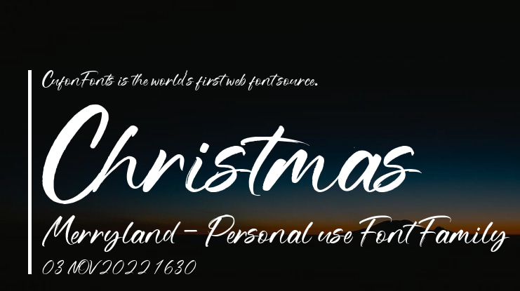 Christmas Merryland - Personal use Font
