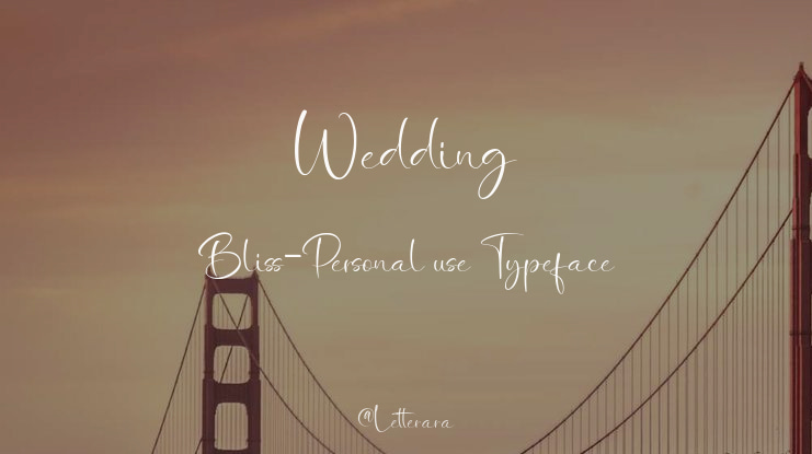 Wedding Bliss-Personal use Font