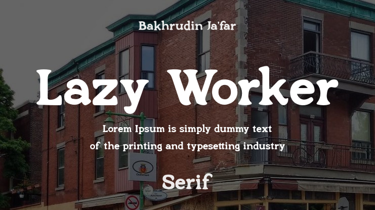 Lazy Worker Font