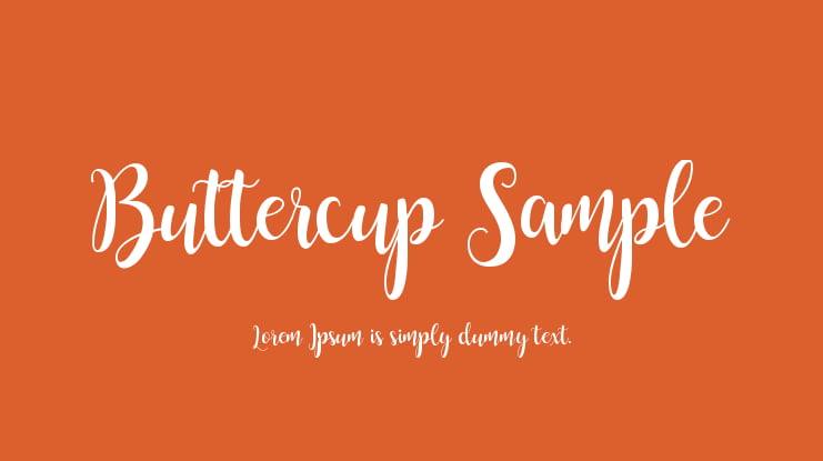 Buttercup Sample Font