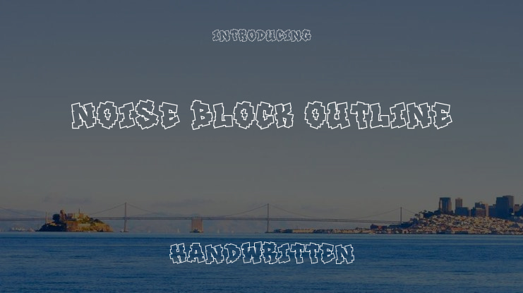 Noise Block Outline Font Family