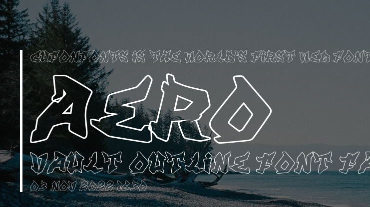 Aero Vault Outline Font Family