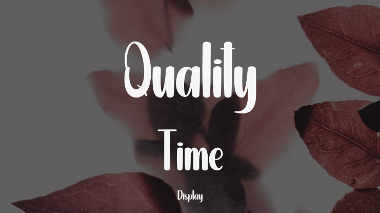 Quality Time Font