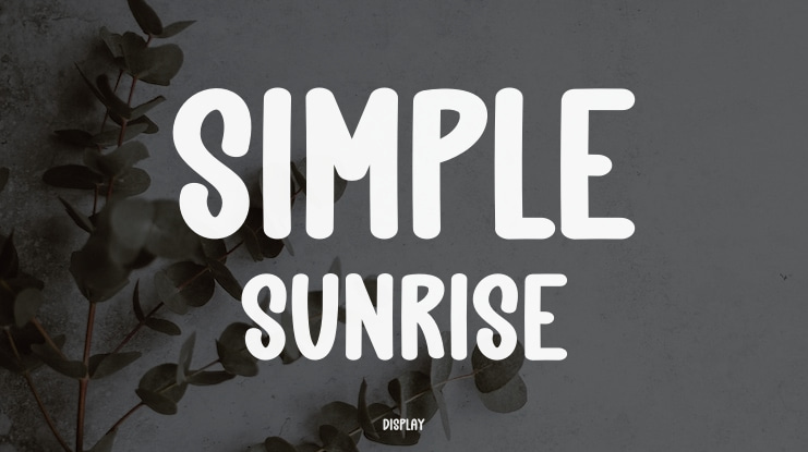 Simple Sunrise Font