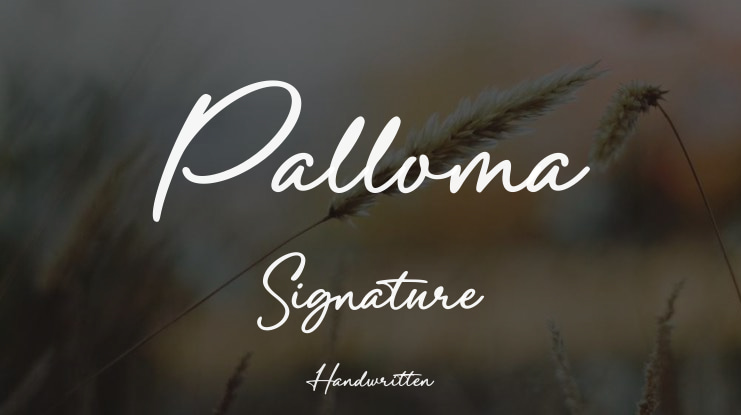 Palloma Signature Font