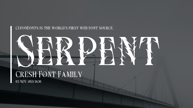 Serpent Cresh Font