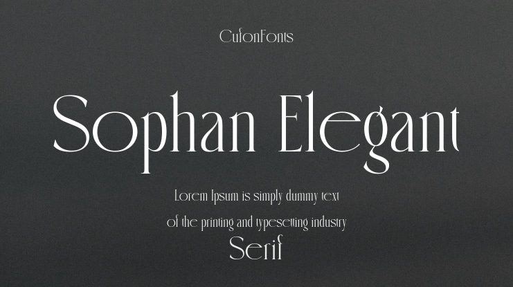 Sophan Elegant Font Family