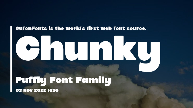 Chunky Puffly Font