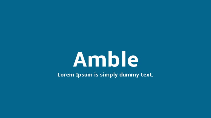 Amble Font Family
