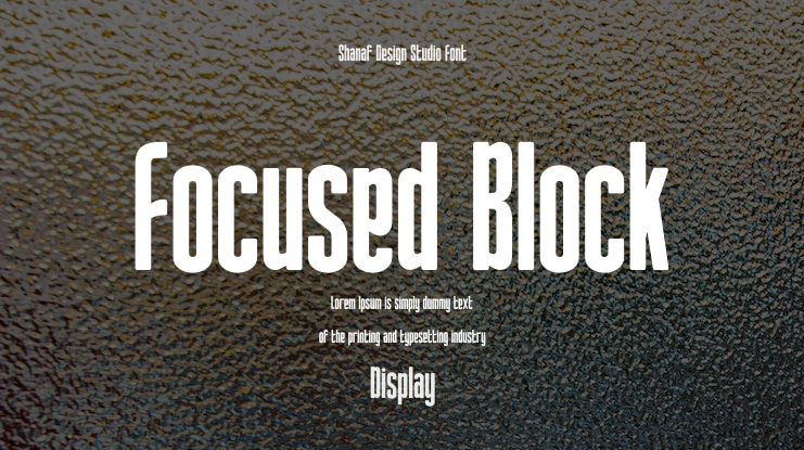 Focused Block Font Family