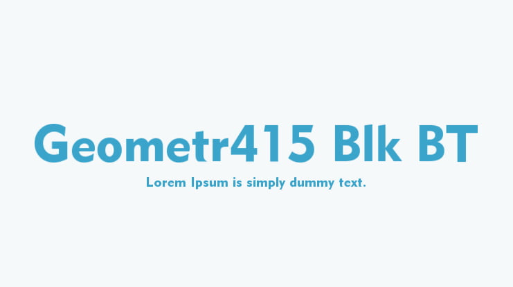 Geometr415 Blk BT Font
